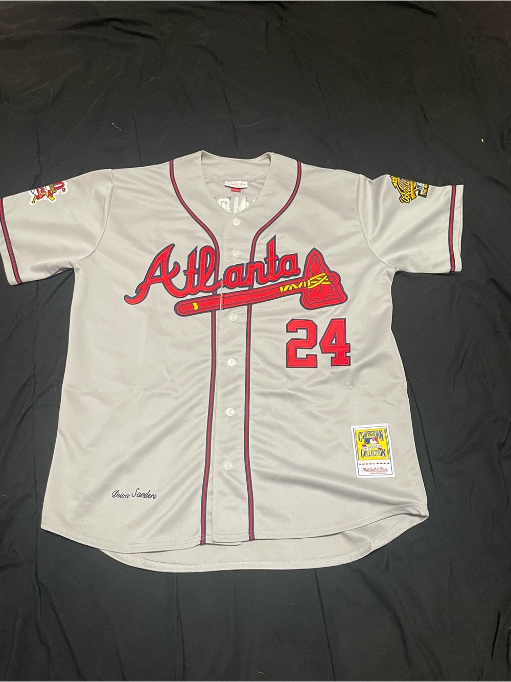 Mitchell & Ness Deion Sanders Atlanta Braves 30th Season ‘95 World Series Jersey